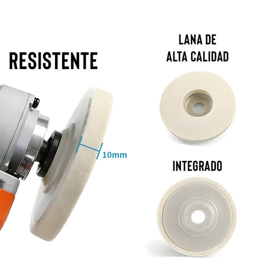 🪚✂️Disco De Pulido De Lana X 5 Piezas🪚✂️