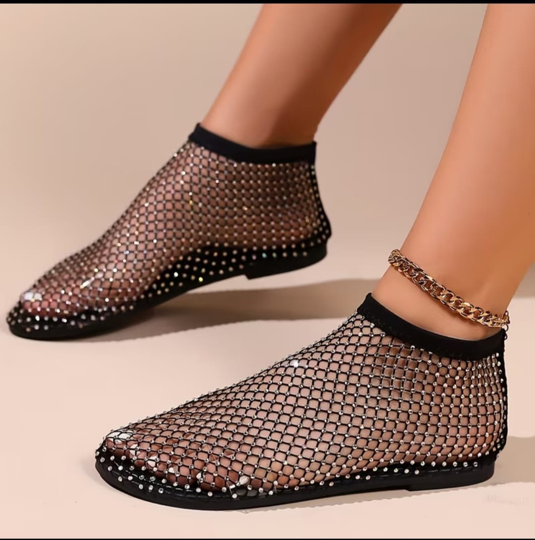 💎Zapatos Planos De Malla Brillantes💎
